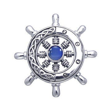 Large Celtic Ship Wheel ~ Sterling Silver Pendant Jewelry TPD069 - Jewelry